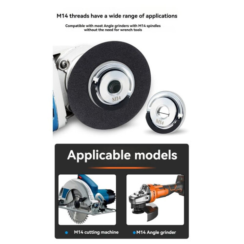M14 Self-Locking Pressure Plate for Angle Grinder Tool-Free Quick Release Carbon Steel Rust-Proof No Wrench Needed 2