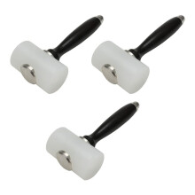 Lederen Snijhamer, Nylon Hamer, Houten Handvat voor Leerbewerking, Pons, Bedrukking, Percussie, Doe-Het-Zelfgereedschap, 3 Stuks