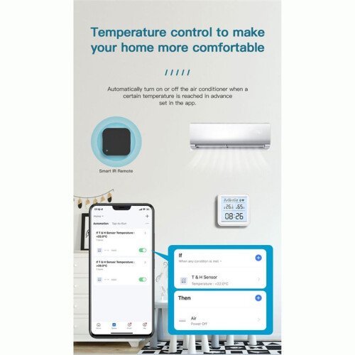 Tuya Zigbee Temperature Humidity Sensor Hygrometer Thermometer Detector  Life Remote Control Support 1