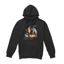 (L, Black) Star Trek Mens Forward to Adventure Hoodie