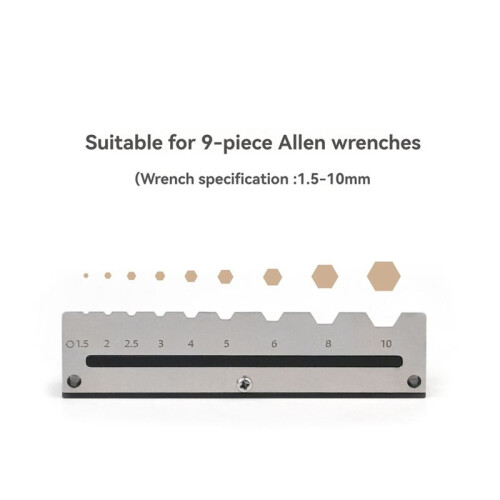 Hexagonal Wrench Storage Rack Holder Wall Mount Metal Perforated Plate Tool Storage Rack for Woodworking Tool
