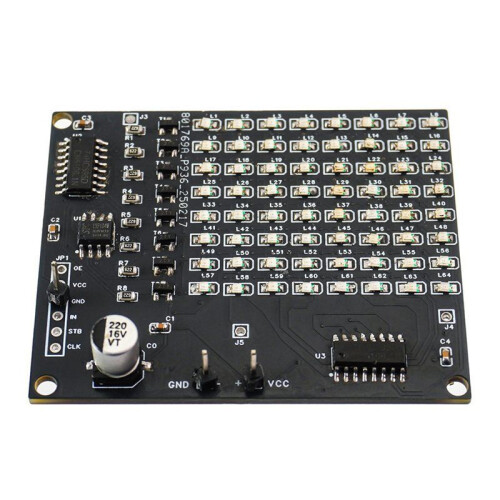 DIY Electronic Kit 64 SMD LED Patch Matrix Advertising Screen Number Display Soldering Project Practice Kit 2