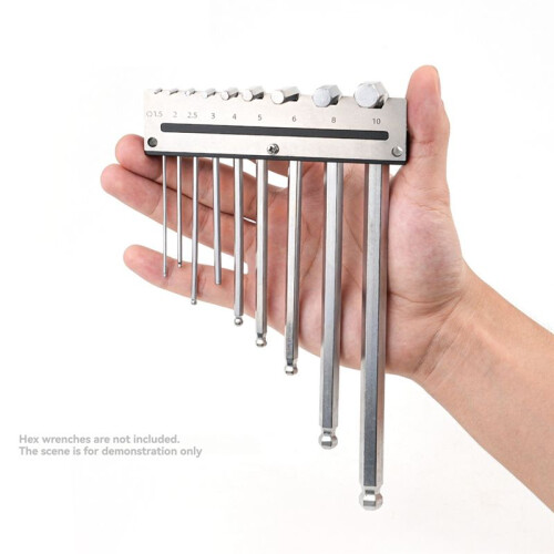Hexagonal Wrench Storage Rack Holder Wall Mount Metal Perforated Plate Tool Storage Rack for Woodworking Tool 2