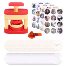 Badge Maker for Kids, DIY Pin Button Badge Maker Machine, Portable Badge Punch Kit with 48 Patterns Badges