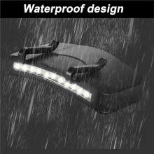 4 Stück Hutlampenclips mit 11 LEDs, Batteriebetriebene Kappenlampen zum Anclipsen, Wasserdicht, Schwarz