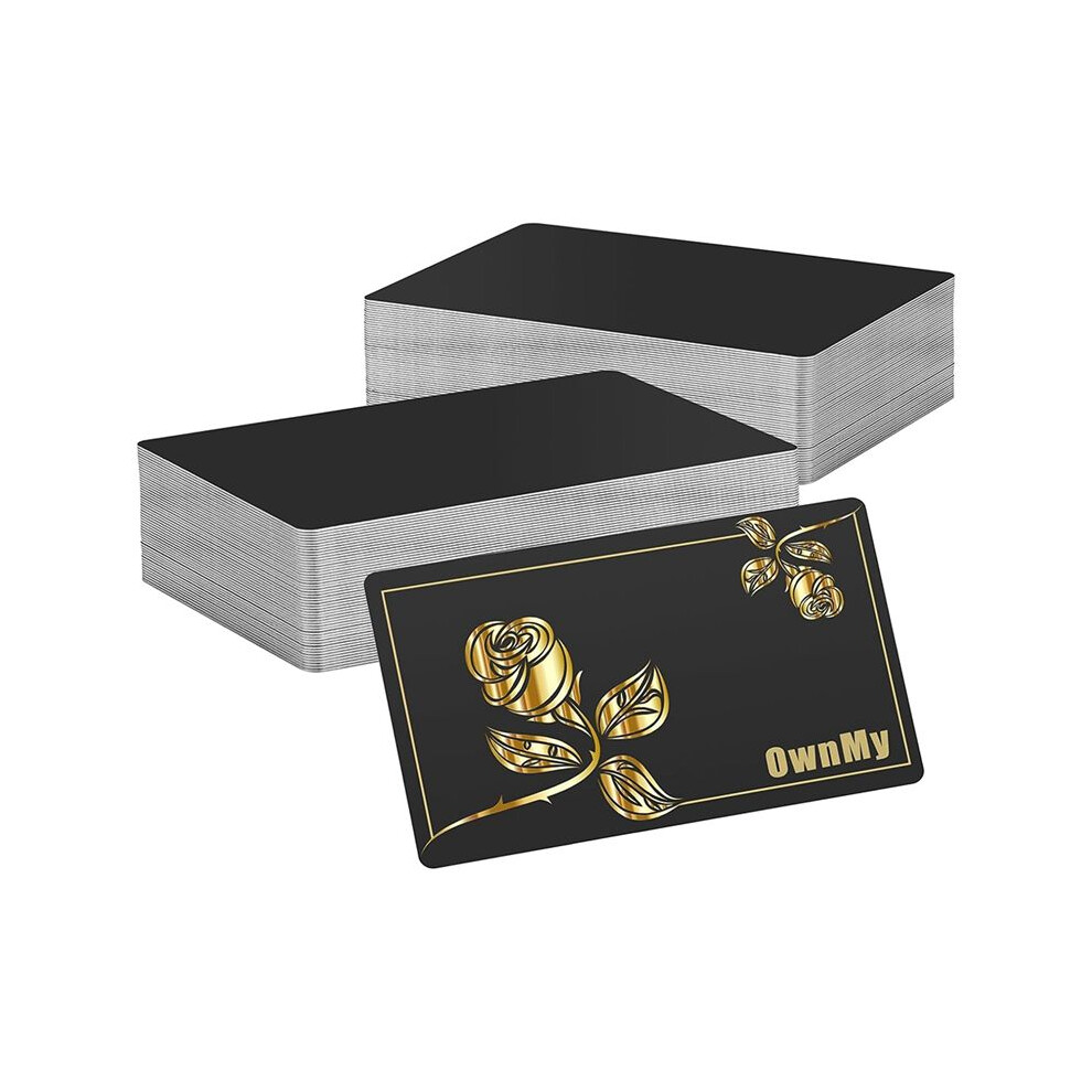 100Pcs Metal Business Card Blanks For Laser-Engraving, Aluminum Business Card Blanks For Diy Crafts, 0.3Mm Thickness,A 4711494784531