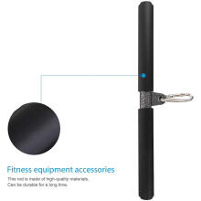 1 Set Rotating Straight Bar DIY Bicep Pull Bar with Handgrips Attachment Rotating Straight Bar for Professional Gyms