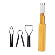 Conjunto de Cabos de Corte de Canto com 3 Lâminas para Soldagem de Piso de PVC, Ferramenta Niveladora de Eletrodo de Liga de Alumínio, Amarelo