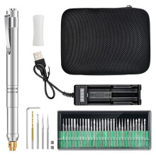 Electric Micro-Engraving Pen Set,USB Chargeable Cordless Rotary Tools,37000 PRM and Low Noise, for Wood Stone Jewelry