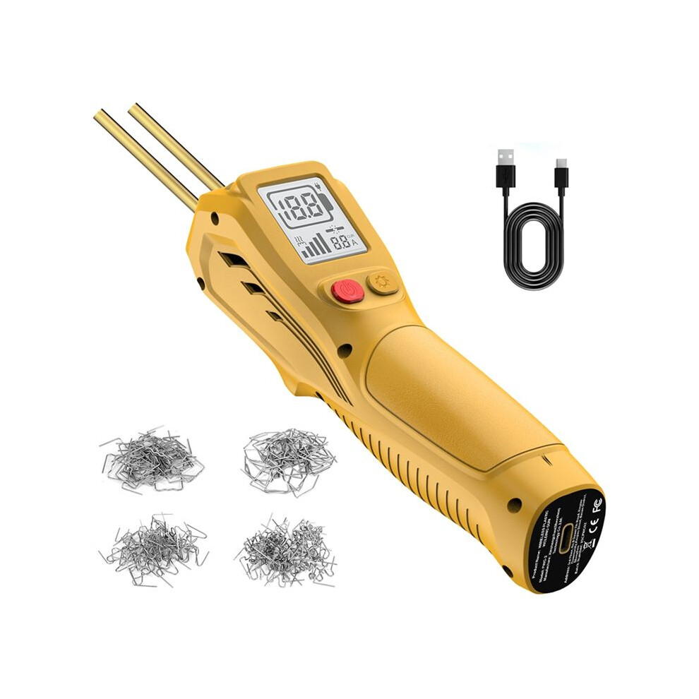 Handheld Wireless Charging Plastic Welding Tool Hot Stapler Weldergun Car Bumper Repair Tool With 200Pcs Staplers Yellow 6033713353358