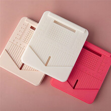 Hilfswerkzeug zum Stanzen Von Weicher Keramik, Bohrstaubbox, DIY-Schmuck, Stanzen, Positionieren Von Polymer-Ton, Rosa
