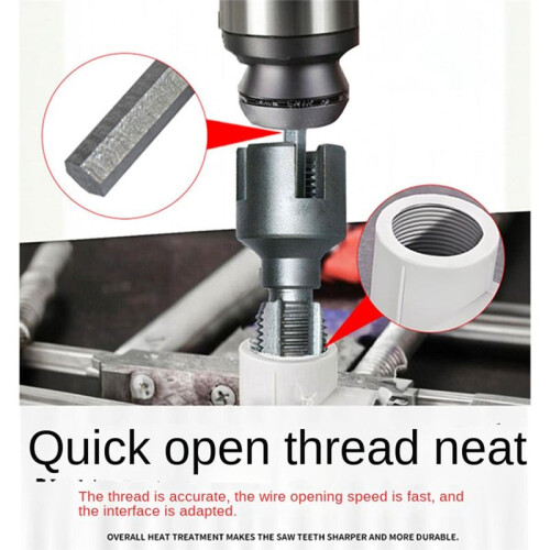 DN15 DN20 Pipe Threading Tool Hex Shank Die Internal External Threads 1/2&3/4 Water Pipes PPR PVC 2