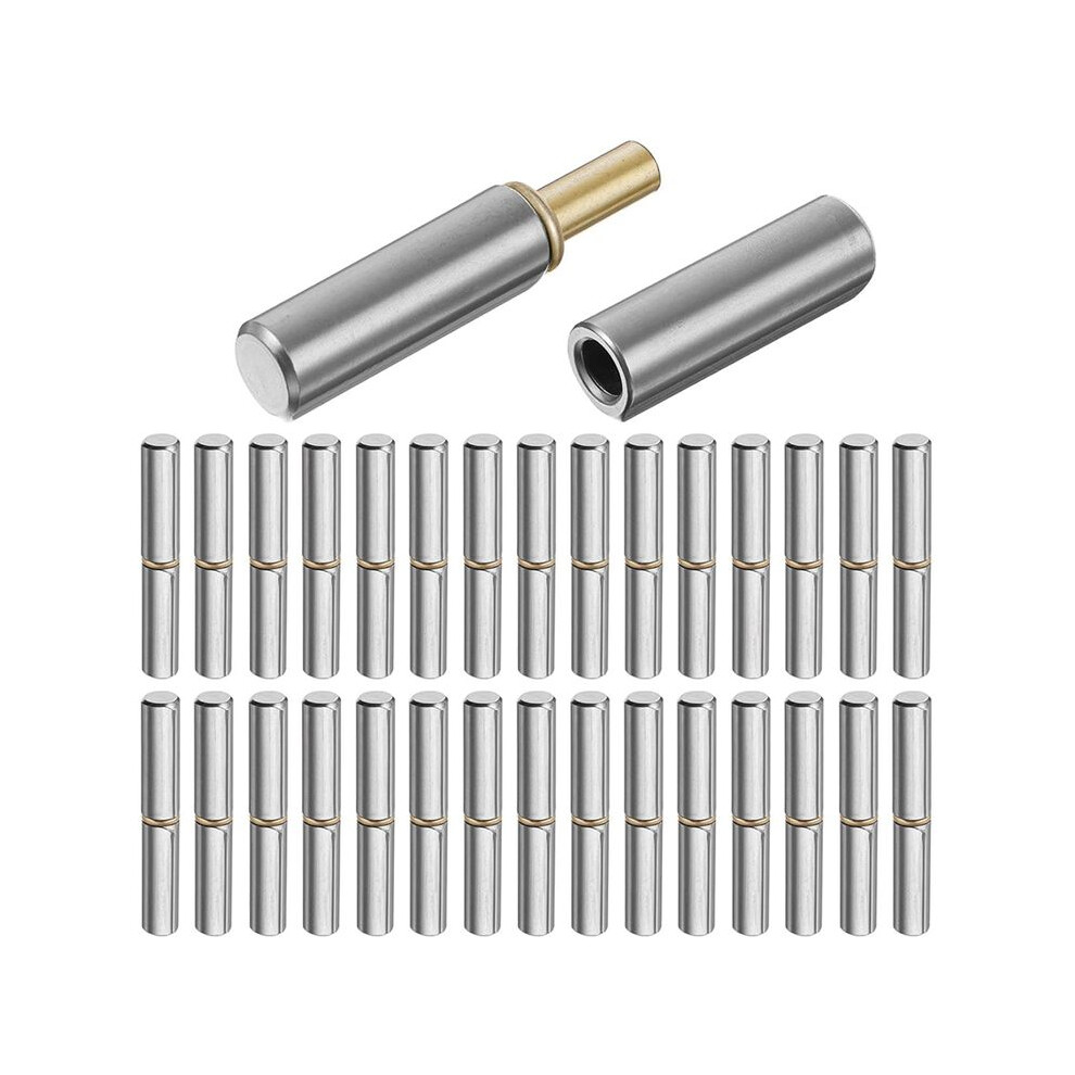20 Pcs Weldable Hinges 2-1/2In Long 3/8In Diameter Carbon Steel Hinges Weld Detachable Gate Door Hinge 4713775807410