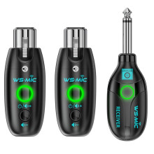2.4GHZ Wireless Microphone Transceiver One-to-Two HD Sound Quality Automatic Noise Reduction Adjustable Volume