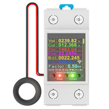 Tuya WiFi  Din Rail  Meter Leakage Cutoff Monitorowanie Napięcia i Prądu w Czasie Rzeczywistym Cewka Indukcyjna Wzajemna