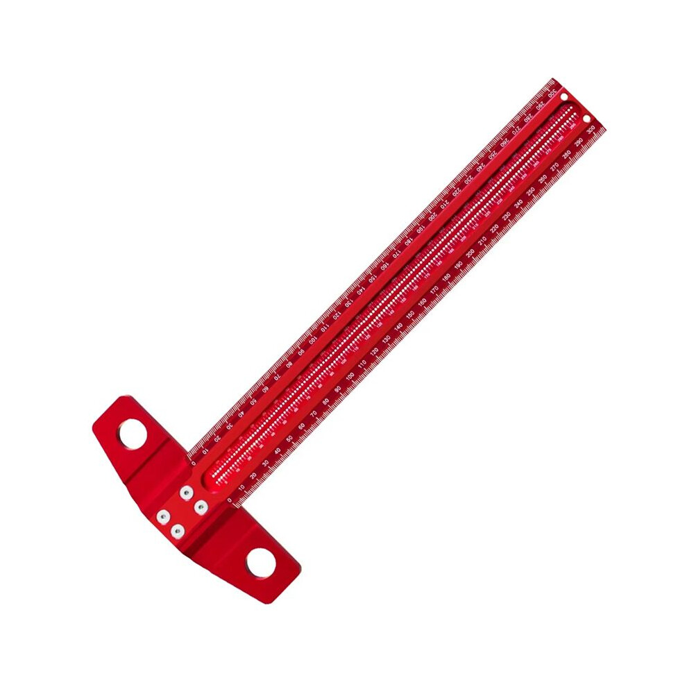 Precision Marking T-Ruler Aluminum Alloy Woodworking Scribe Marking Ruler Deluxe Crossed-Out Scribing Measuring Tools 4712810578131