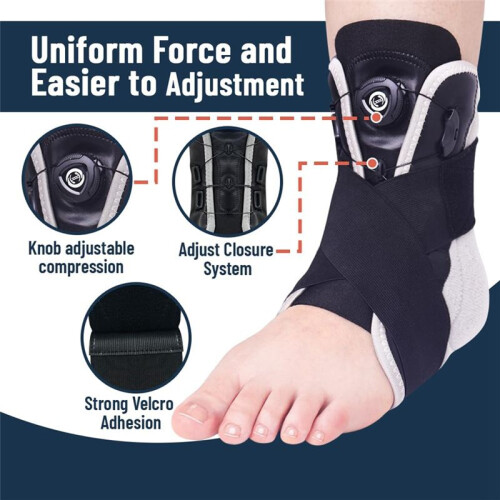 Ankle Brace Adjustable Knob Maximum Metal Ankle Support Brace for Sprained Ankle,Tendonitis, Achilles 1