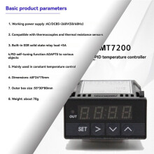 New XMT-7200 48x24mm Programmable Digital PID Temperature Controller with Built-in 5A Solid State Relay XMT7100 PT100