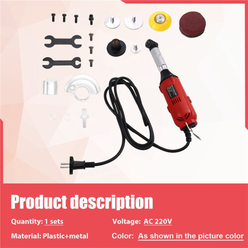 350W 90 Degree Speed Adjustable Electric Elbow Ceramic Tile Sewing Machine Tile Cleaning Tools Kit EU Plug 2