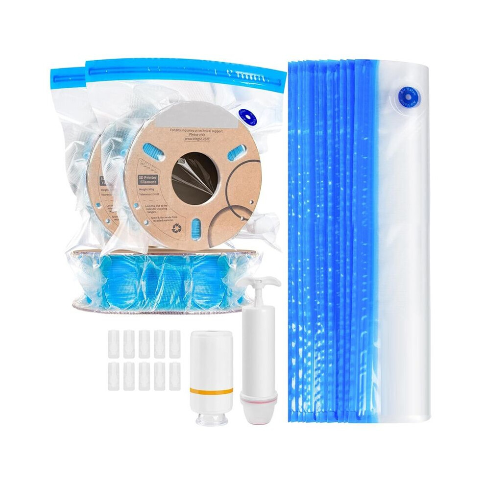 50Pcs Filament Storage Bags Kit With Electric Pump And Hand Pump, 3D Printer Filament Storage Bags Vacuum Sealed Kit 6031050432835