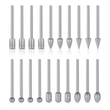 Diamant-Bohrer-Schleifbit-Set, 20-Teilig, Steinschnitzwerkzeug-Set mit 1/8-Zoll-Schaft zum Schnitzen, Gravieren, für Glas und Schmuck