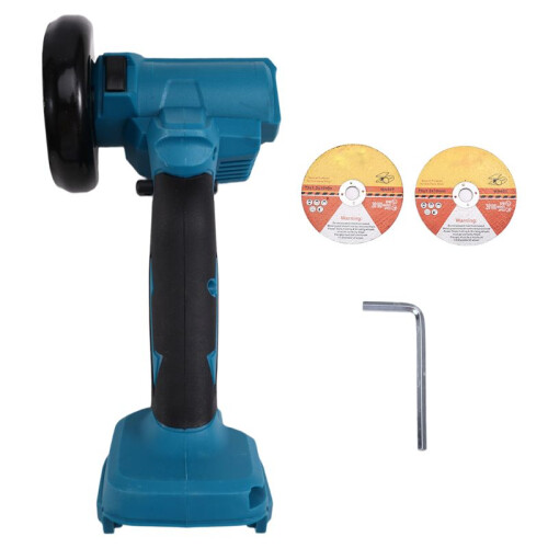 Esmerilhadeira Angular de 3 Polegadas, Máquina de Polimento Sem Fio, Esmerilhadeira de Corte + 2 Discos de Corte, Ferramenta Elétrica para