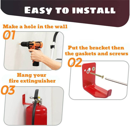 Fire Extinguishe Mount, Wall Hook, Fire Extinguishe Bracket  to 40 Lbs Extinguishers, Suitable for Fire 12 Pack