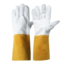 Working Gloves,Welding Gloves Unlined Grain with Cuff and Fireproof Welders Gloves Extremely Soft and Flexible