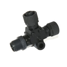 For NMEA 2000 T Connector 3 Port T-Shaped Three-Way Plastic Nut Waterproof NMEA 2000 Kit 4 PCS
