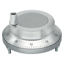Volante Eletrônico CNC 5V, 6 Terminais, 100PPR, Gerador de Pulso Manual, Volante Giratório, Codificador com Alça de 80 mm