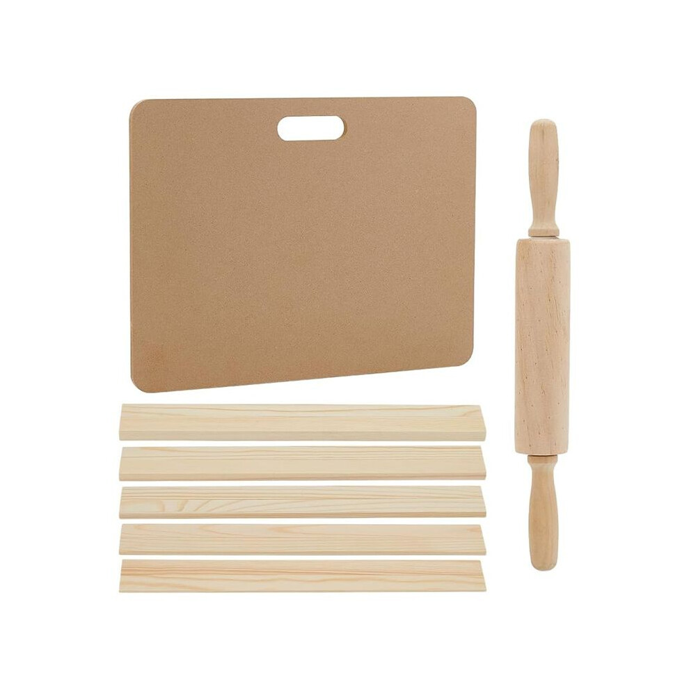 1 Set Ceramic Making Tools Pottery Clay Tools Pottery Clay Sculpting Modeling Tool Sets Wooden Rolling Pin For Sculpture 4713694649924