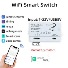 Interruptor Inteligente WiFi para la Aplicación para  Home, Temporizador DIY de 7-32 V, Control Remoto Inteligente + Módulo de Automatización