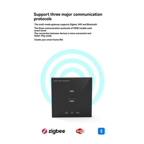 Tuya ZigBee Multi-Mode Wall Gateway Hub  Home WiFi Bridge  Mesh  Life Remote Control Works 2