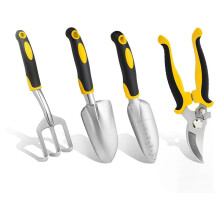 Garden Tool Set 4-Piece,Heavy Duty Aluminum Gardening Tools,Rust-Proof Gardening Hand Tools
