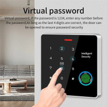 Zelfstandig Beveiligingssysteem voor Toegangscontrole, RFID met Dubbele Frequentie 125 KHz + 13,56 MHz, Wachtwoord, Kaart, Vingerafdruk, IP67,