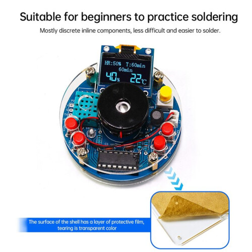 DIY USB Humidifier Atomizing OLED Display Temperature Humidity Circuit Board Kit Manufacturing Welding Exercise Parts 2