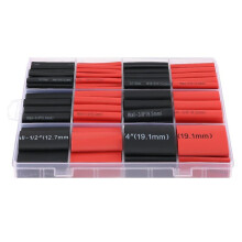 220PCS 3:1 Heat Shrink Tubing Kit, Adhesive Lined Marine Resistant Grade Shrink Wrap - 1.75in Length 6 Size 1/8in-3/4in