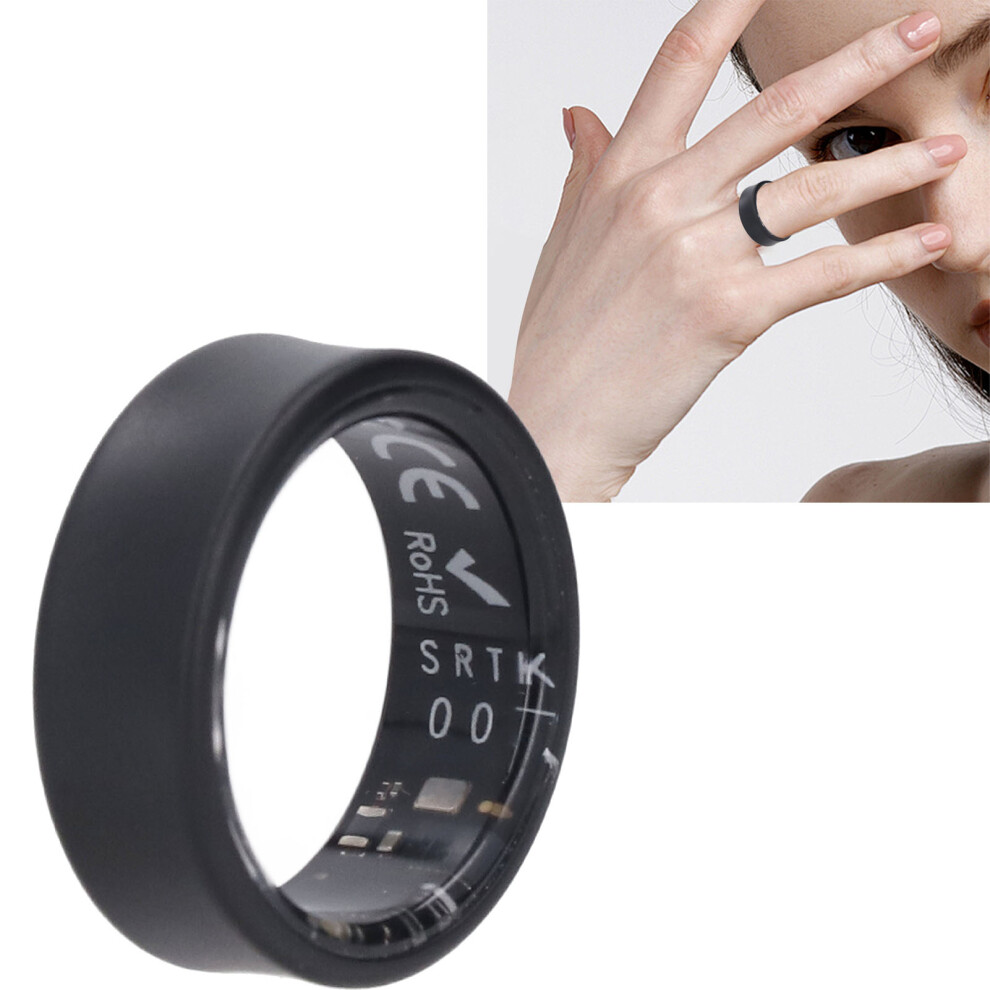 Titanium Alloy Smart Ring 50M Waterproof Video Clicker, 20Mah Black 4091384567575