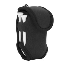 Borsa in vita porta palline da golf in neoprene, porta-tè sportivo, nero