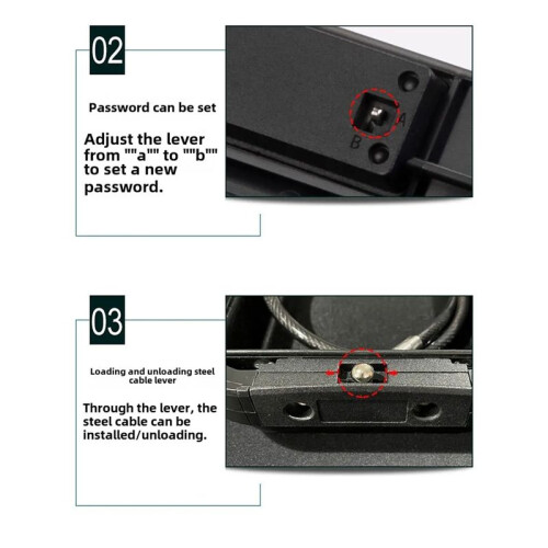 Outdoor PortableTravel Safe Box Large Capacity Security Lockbox Code Waterproof Key Lock Box with Removable Cable Handle 1