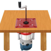 Precision Router Lift Woodworking Router Table Insert Plate Lift Base Engraving DIY Tools for 63.5-65mm Diameter Motors