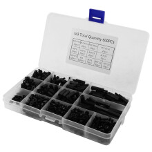 Kit de 600 Espaciadores de Nailon - M3 Macho-Hembra Hexagonal, Separador de Nailon, Tornillo Roscado para Pilar de Placa Base PCB.