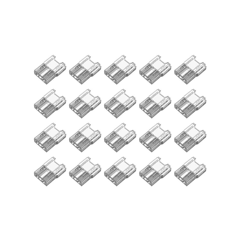 Led Light Strip Connectors 20Pcs 2Pin Strip To Wires Led Tape Light Connectors,Transparent Solderless No Dark Area 8Mm 4712785484444