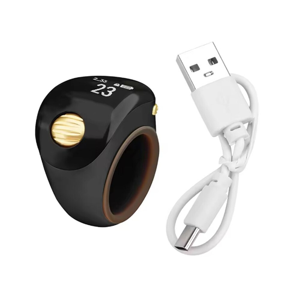 Portable Ring Type Finger Counter Type C Rechargeable Adjustable Oled Screen Counter With Battery Display A 6031092523003