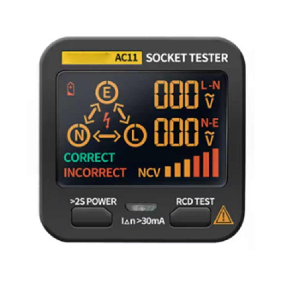 Ac11 Socket Detector Zero Plug Polarity Phase Detector Socket Tester Digital Tester Eu Plug 4712443547276