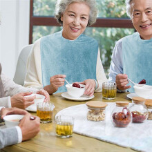Adult Bibs for Men and Women , Reusable Terry Bibs for Elderly Senior, Waterproof Towel Bibs for Adults 2pcs