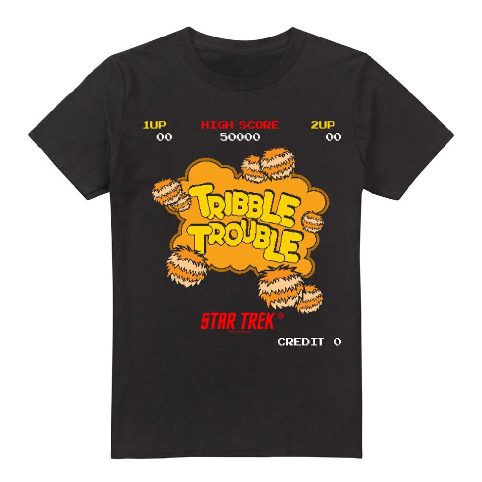 Star Trek (Xxl, ) Mens Tribble Trouble T-Shirt Black