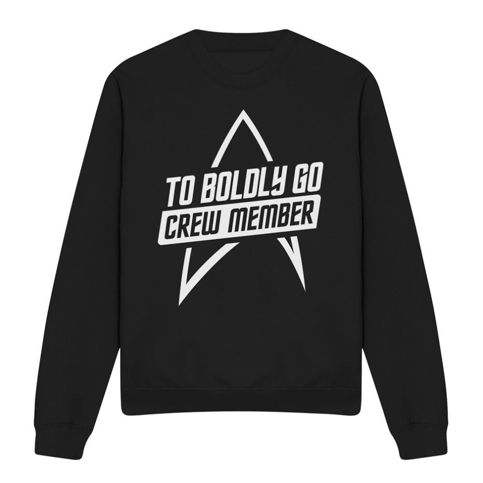 Star Trek (L, ) Unisex Adult The Next Generation Crew Member Sweatshirt Black
