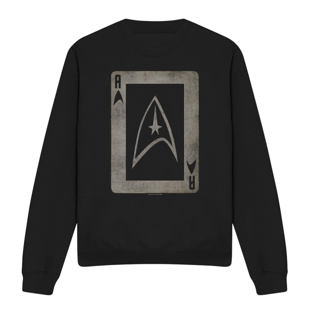 Star Trek (S, ) Unisex Adult The Original Series Ace Sweatshirt Black