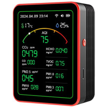 Tuya WiFi 15 in 1 Indoor Air Quality Monitor APP Control Portable AQI PM0.3 PM1.0 PM2.5 PM10 Tester Temperature 4800mAh
